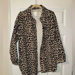Leopard light jacket and shirt